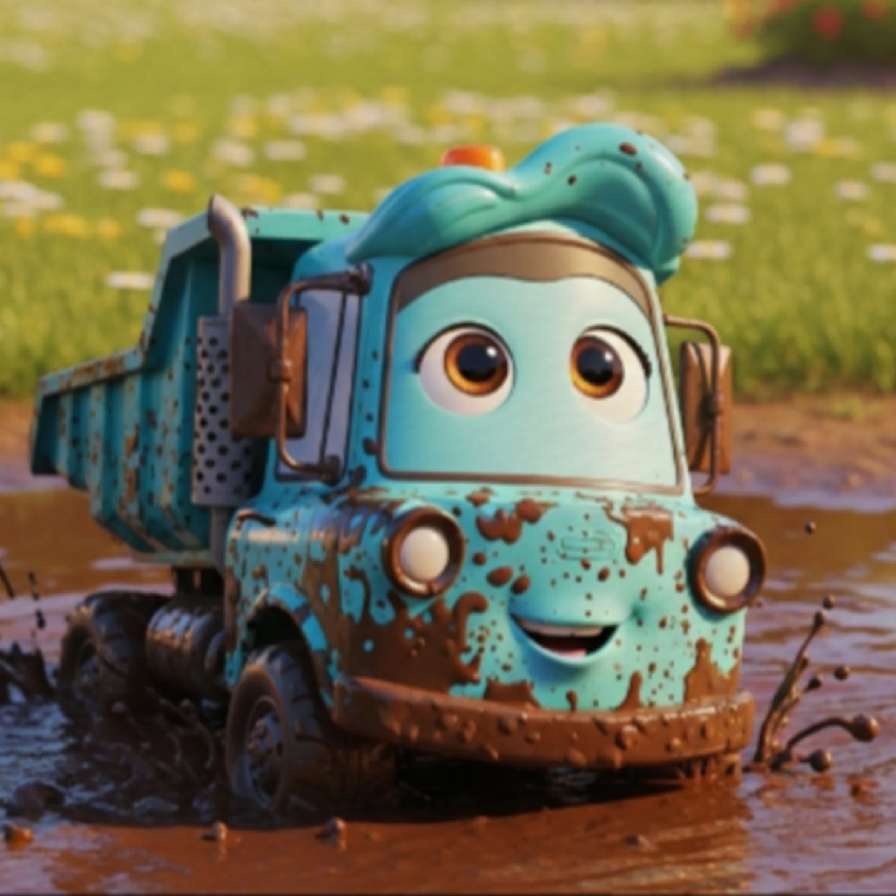 砂石車-小砂石車卡卡的洗澡戰